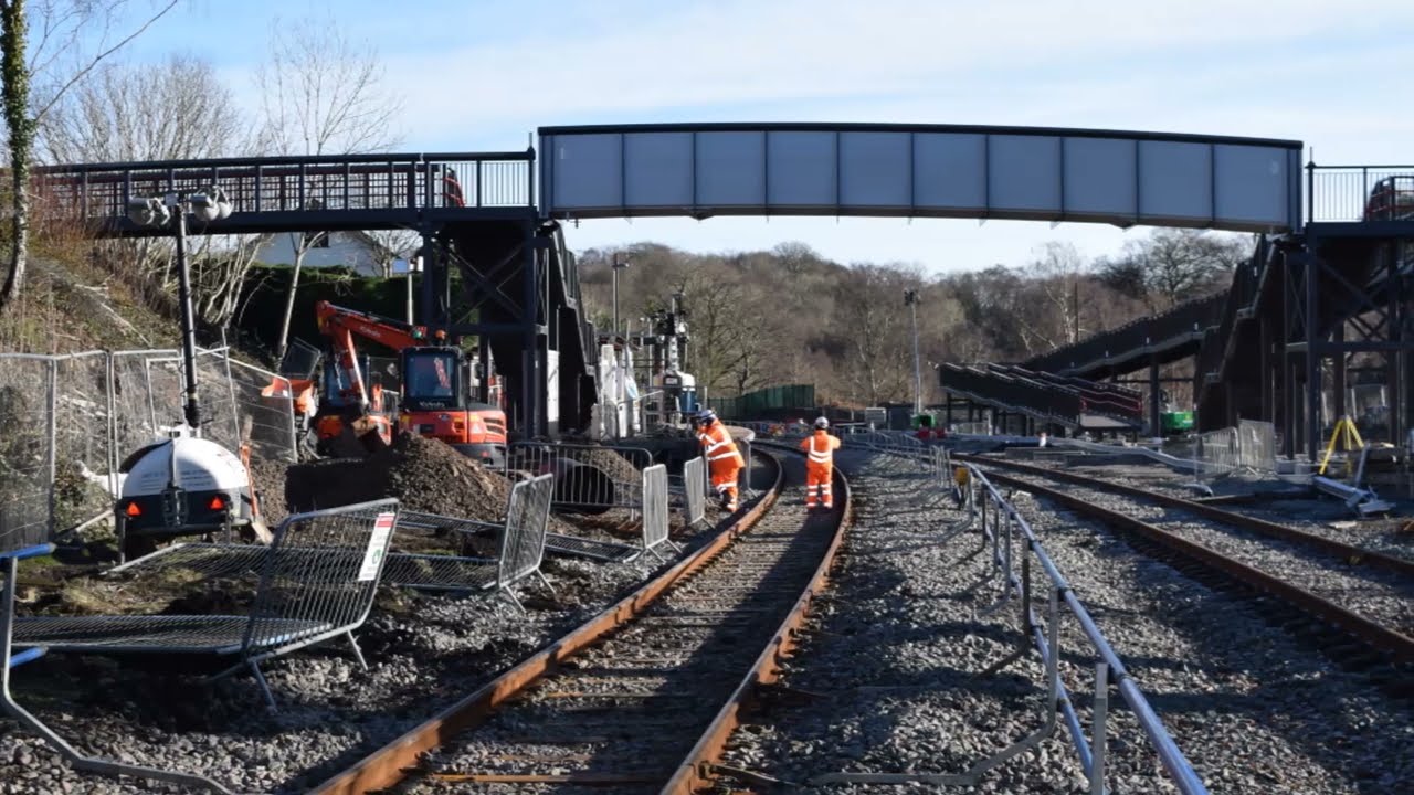 Rails in Wales. New Quakers Yard Station. January 2023.