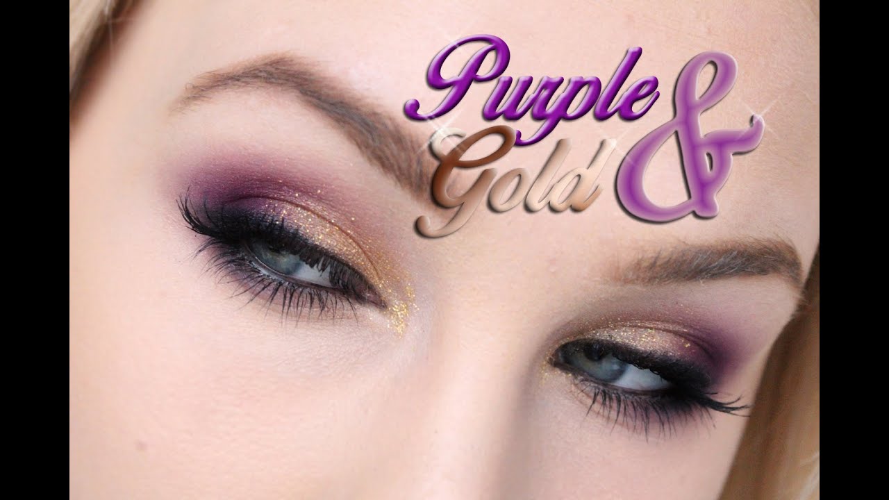 GOLD & PURPLE EYE MAKEUP