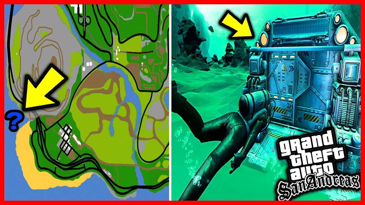 اكتشفت قاعدة عسكرية سرية تحت البحر في قراند سان اندرياس | GTA SAN Military Base Underwater