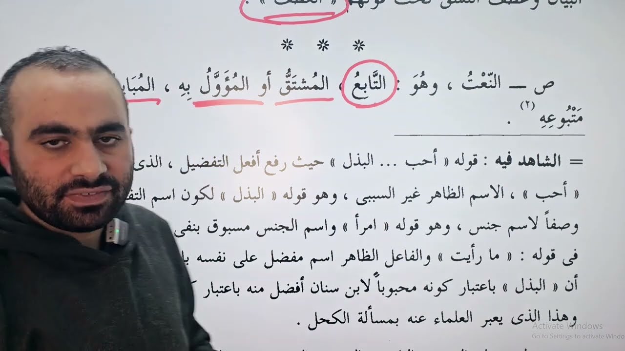 23- النعت والتوكيد اللفظي من شرح كتاب قطر الندى وبل الصدى لابن هشام