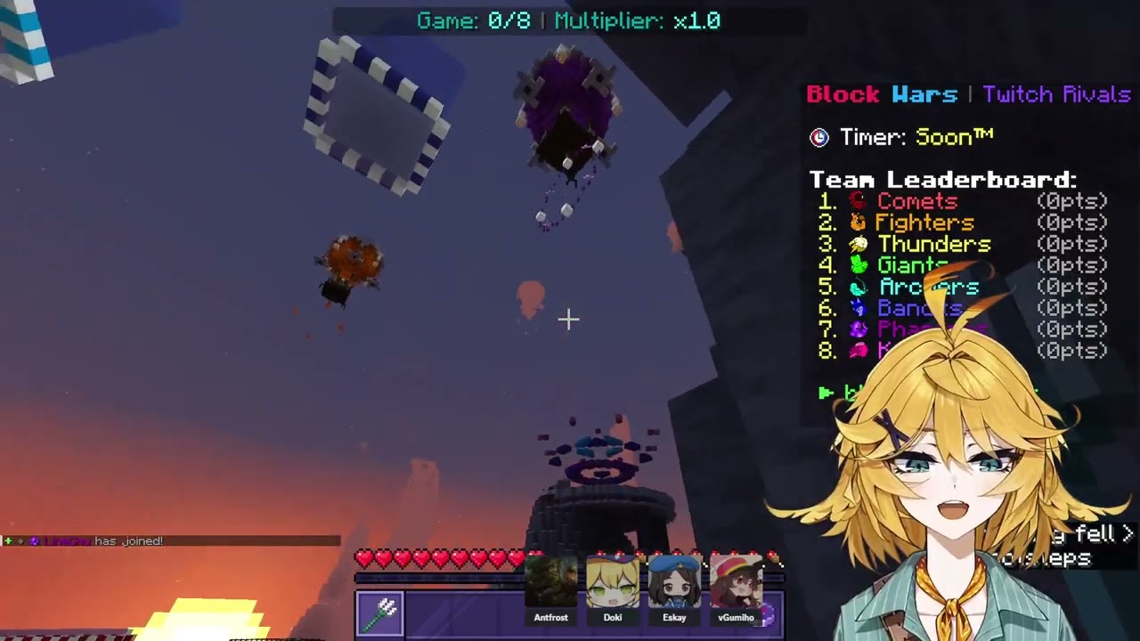 @Dokibird Block Wars Twitch Rivals w/@Antfrost,@Hannahxxrose, @vGumiho, and @Eskay_OW