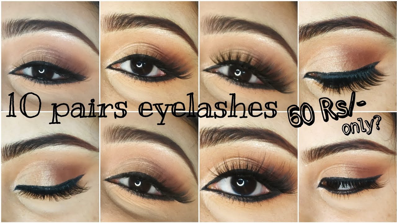 CALAILIS EYELASHES Try on Review| Best Affordable 10 Pairs Eyelashes in INDIA| CALAILIS 3D Faux Mink