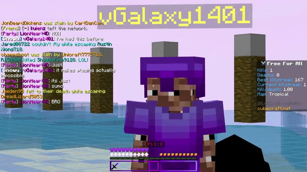 Cubecraft FFA Gameplay with voice.. ;/ (pt8!?)