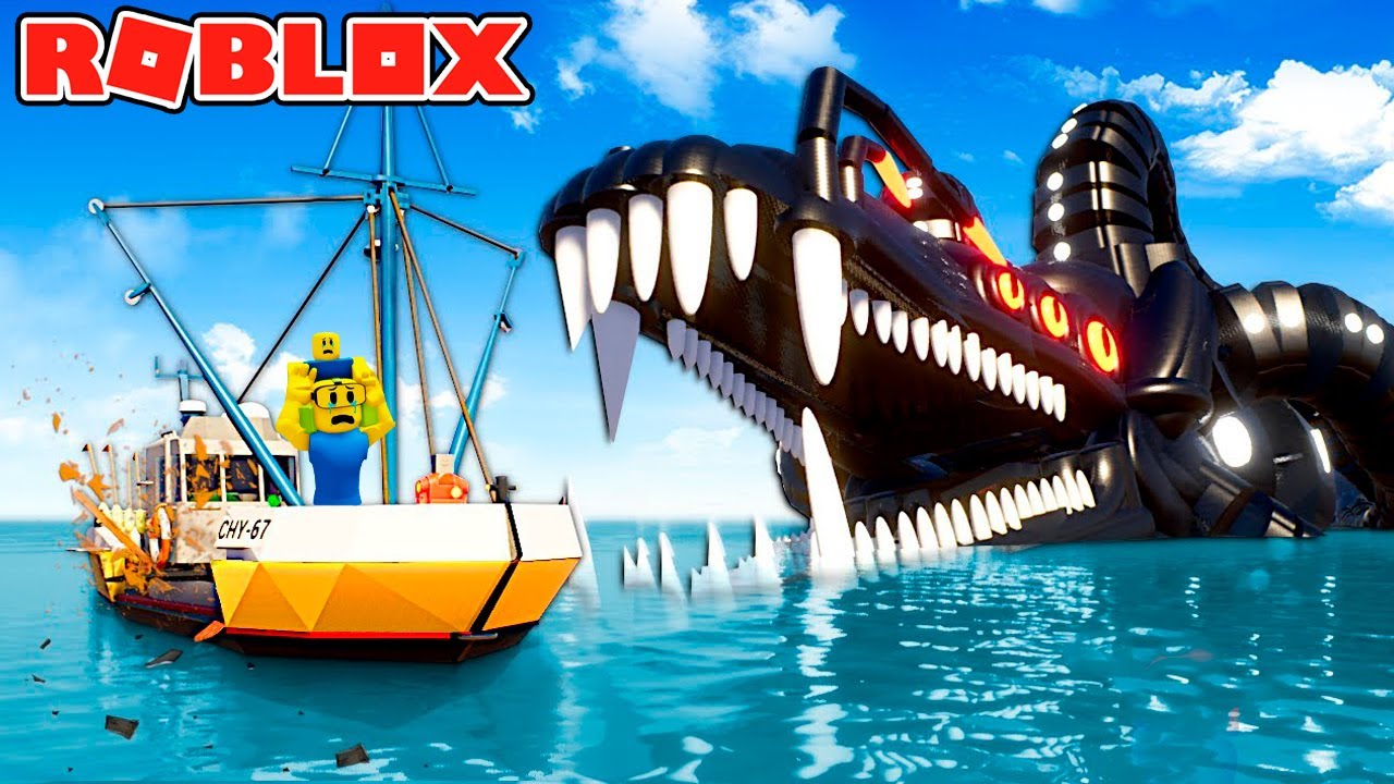 ME ENFRETO A LOS MONSTRUOS MARINOS GIGANTES EN ROBLOX | JehxTp