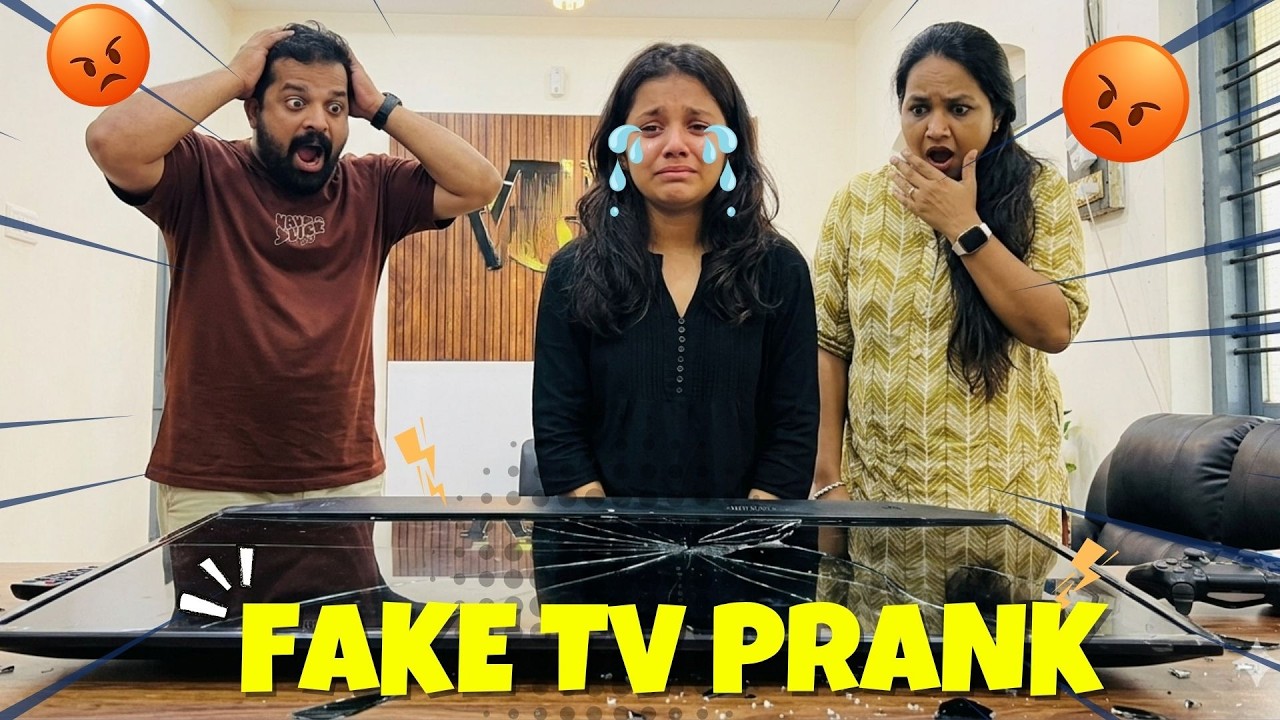 അമ്മയ്ക്കും പപ്പയ്ക്കും ഞാൻ ഒരു പ്രാങ്ക് കൊടുത്തു🤣 | Fake Tv Prank