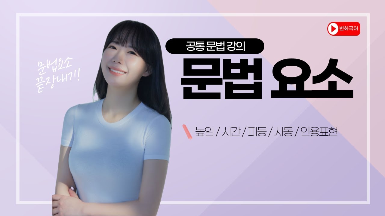 문법요소의 이해 ( 높임 표현 / 시간 표현 / 피동 표현 / 인용 표현 )