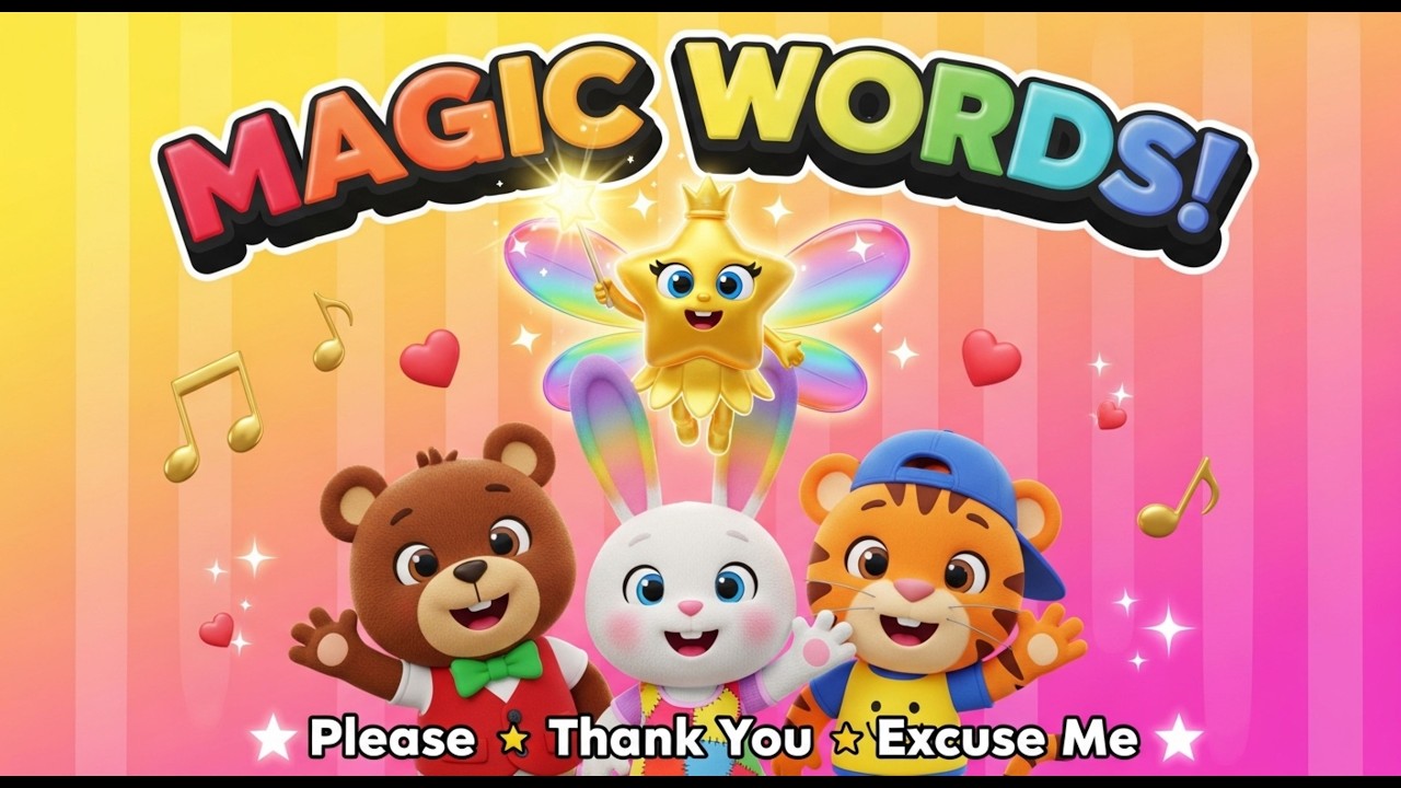 MAGIC WORDS SONG ✨ Please, Thank You, Excuse Me & You're Welcome | Manners for Kids | Nursery Rhymes