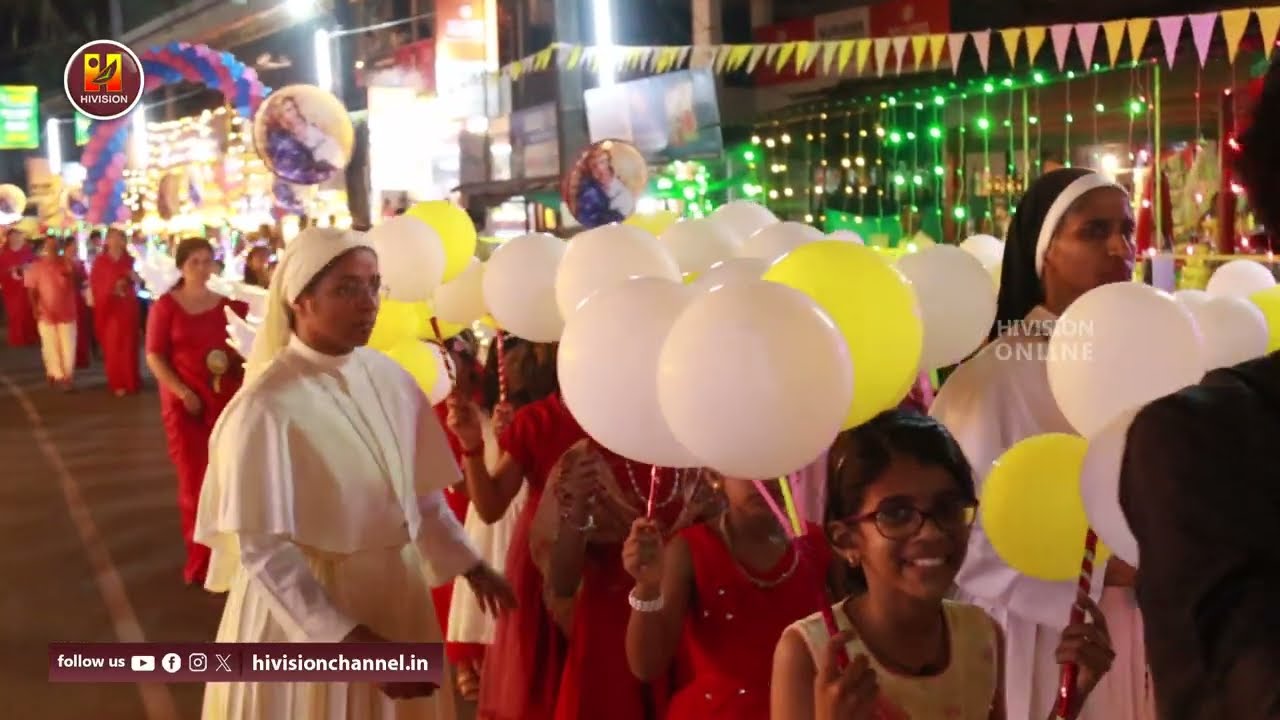 തിരുനാളിന്റെ ഭാഗമായി പ്രദക്ഷിണം നടന്നു