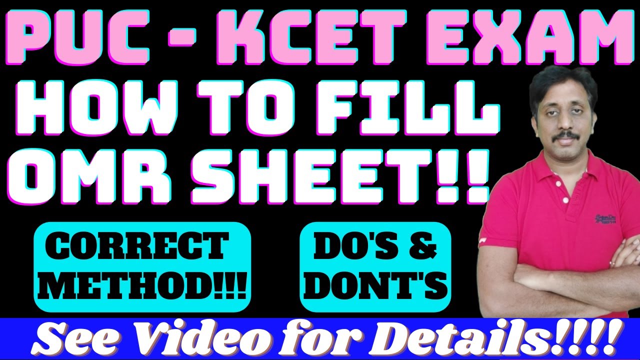 How to Fill OMR Answer Sheet |KCET 2023 |KCET OMR Filling |AVOID THESE MISTAKES & SCORE MAXIMUM!!!