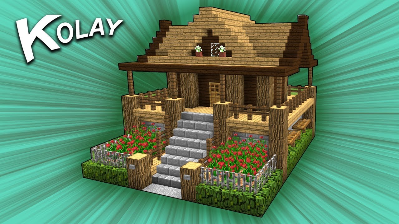 Survival için Modern Başlangıç Evi Yapımı? - Minecraft MCPE