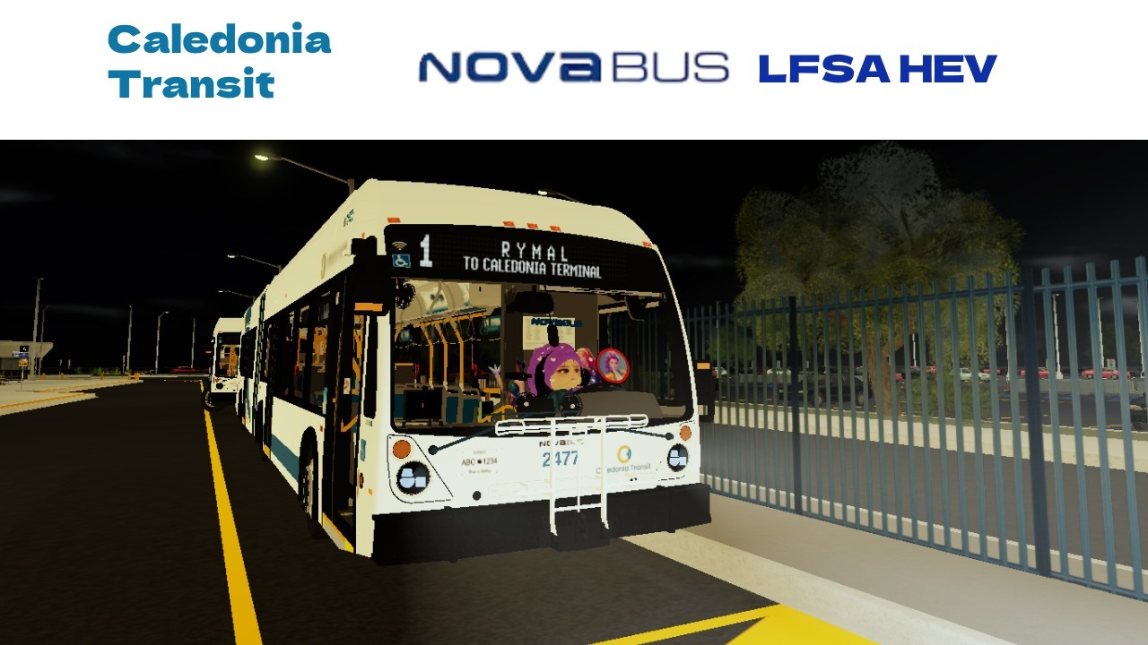 ROBLOX VAMOS Transit | NovaBus LFSA HEV | Route 1 to Caledonia
