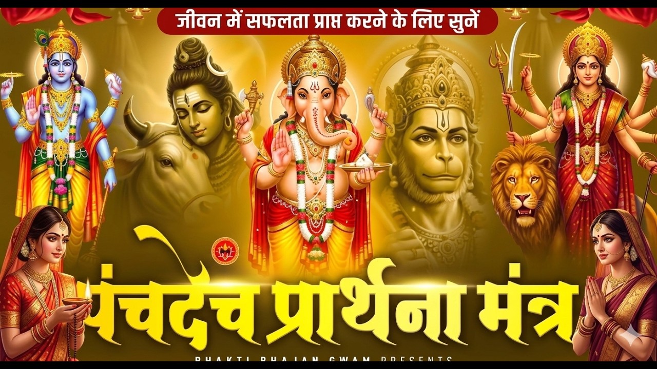 Panchdev Prarthana पंचदेव प्रार्थना part 1 | जीवन में सफलता प्राप्त करने के लिए - रोज़ सुनें🙏