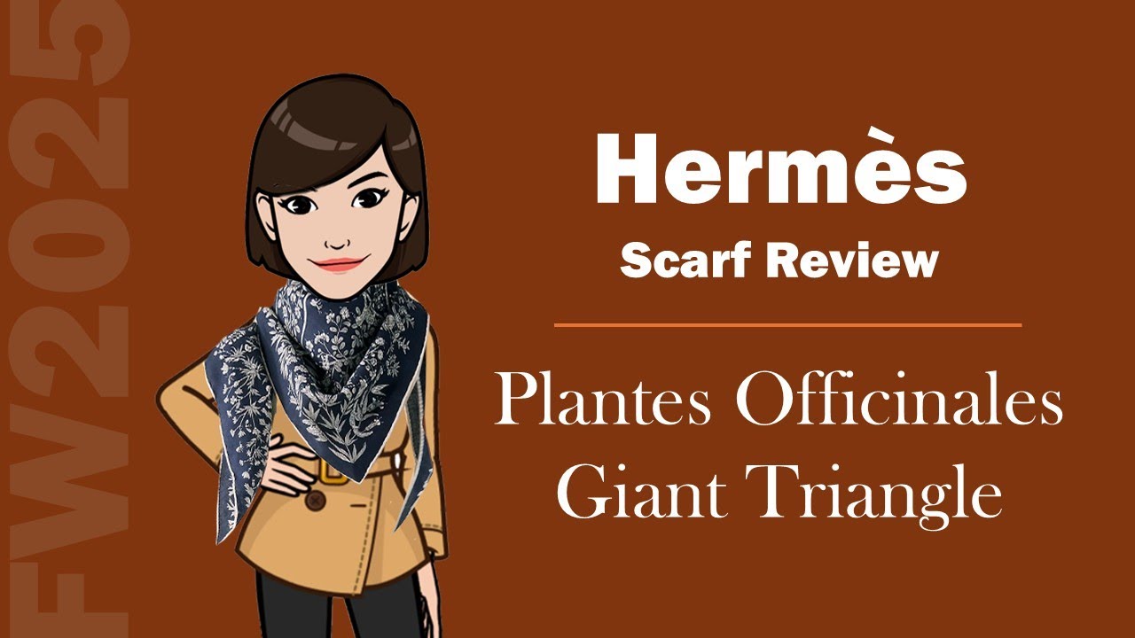 Обзор шарфа Hermès осень-зима 2025 | Plantes Officinales Giant Triangle | Cranleyplace