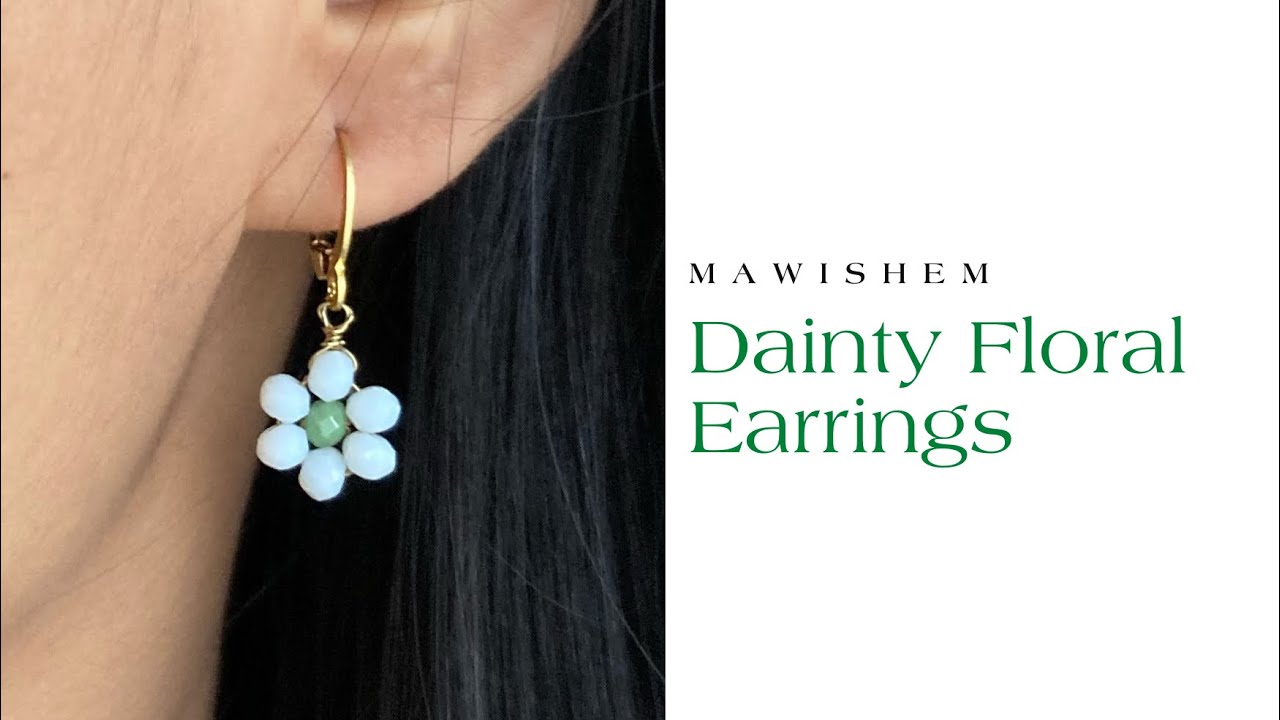 Dainty Flower Earrings | Easy Diy