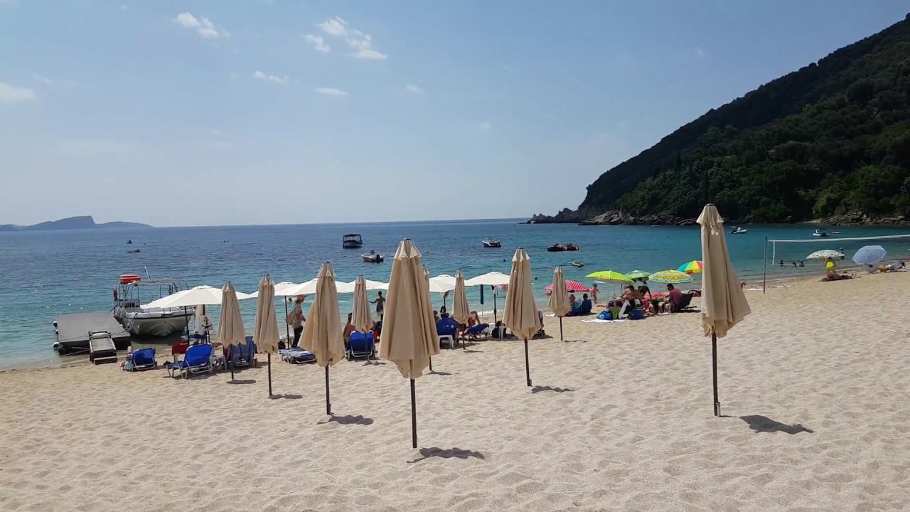 Lichnos beach near Parga in 4K. Summer 2018