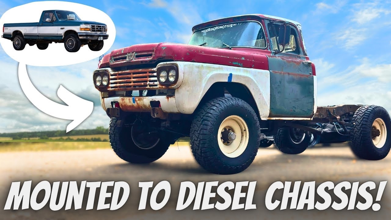 Замена шасси: адаптация классического Ford к 7.3 турбодизелю!