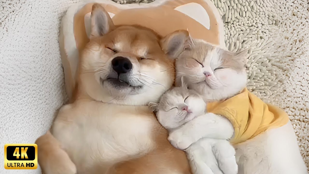 Cat and dog friendship !!!