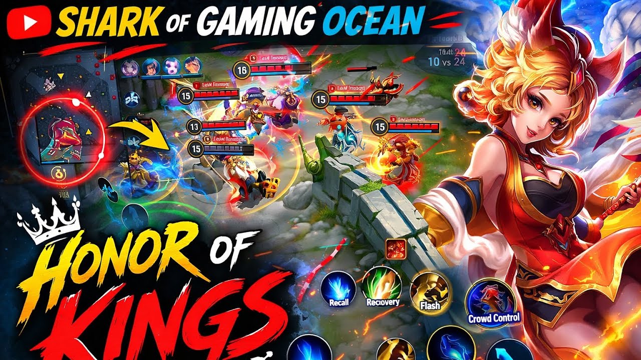 Honor of Kings Epic Battle 🔥 | Bronze Rank Gameplay | Shark of Gaming Ocean Best Clutch Moments