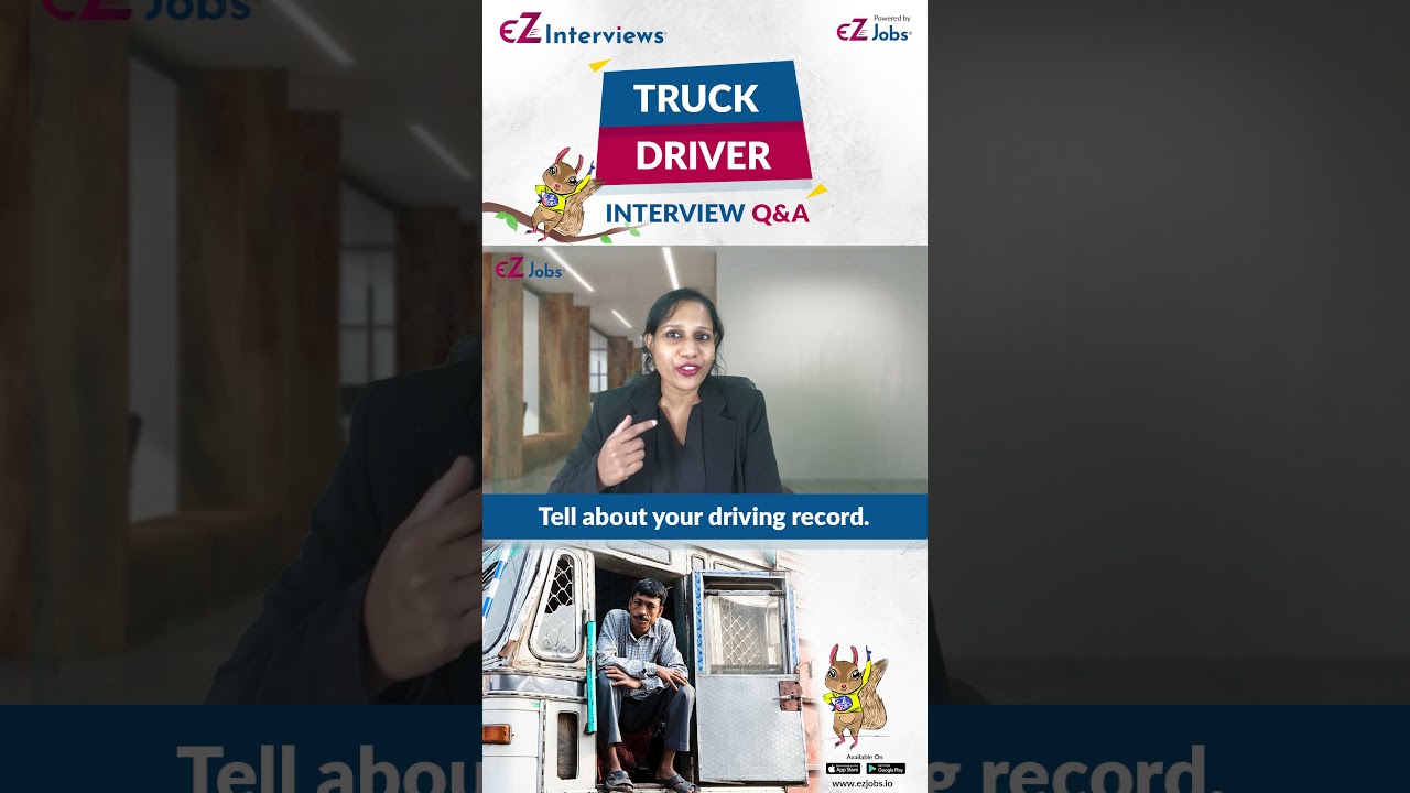 || Truck Driver Interview Questions and Answers in English I Tell about your driving record.||