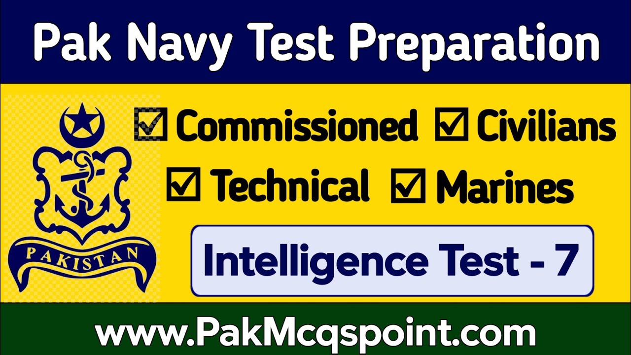 Pakistan Navy Intelligence Test Preparation 2025 | Pak Navy Civilians and Sailors test Preparation