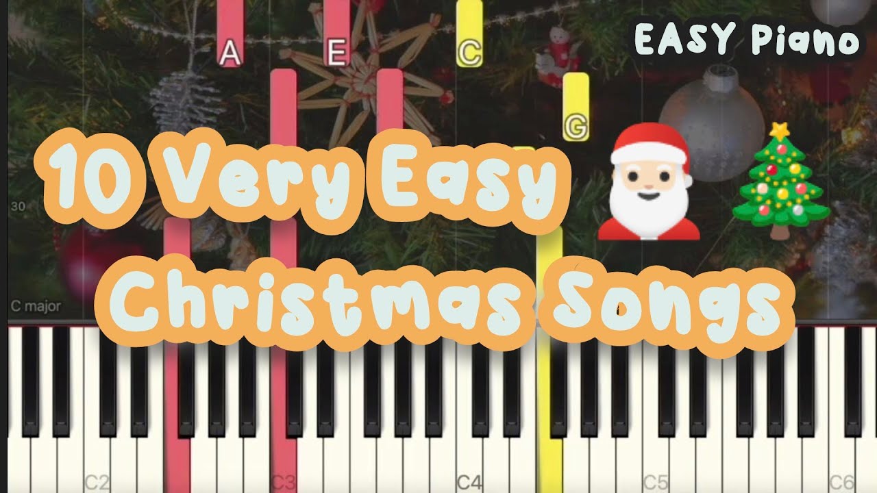 10 Easy Piano Christmas Songs to learn | Christmas Carol | X'mas (Easy Piano, Piano Tutorial) Sheet