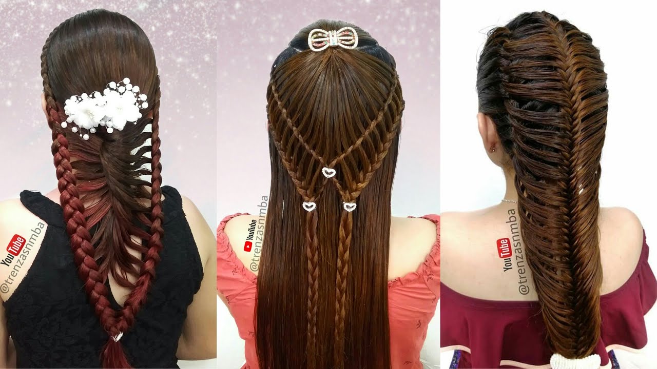 3 INCREÍBLES PEINADOS FÁCILES EN TRENZAS |PEINADOS PARA FIESTAS BODAS GRADUACIONES|TRENZAS NMBA