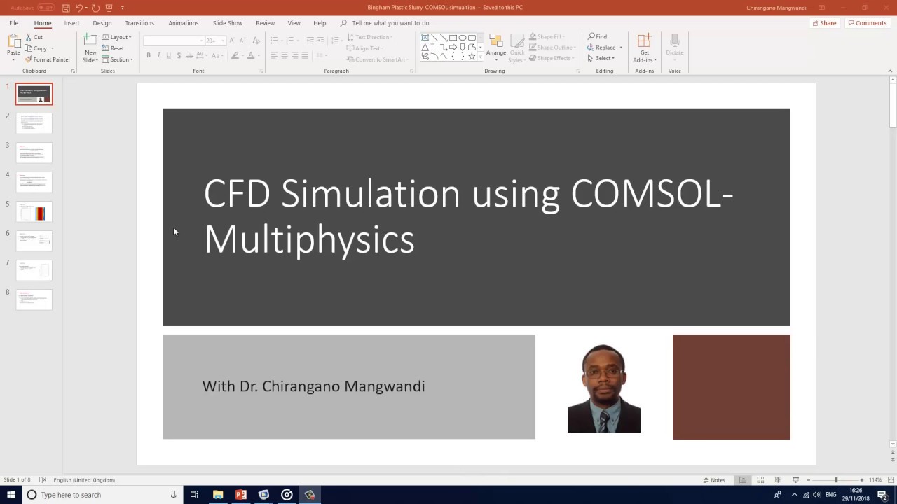 Bingham Fluid COMSOL Simulation