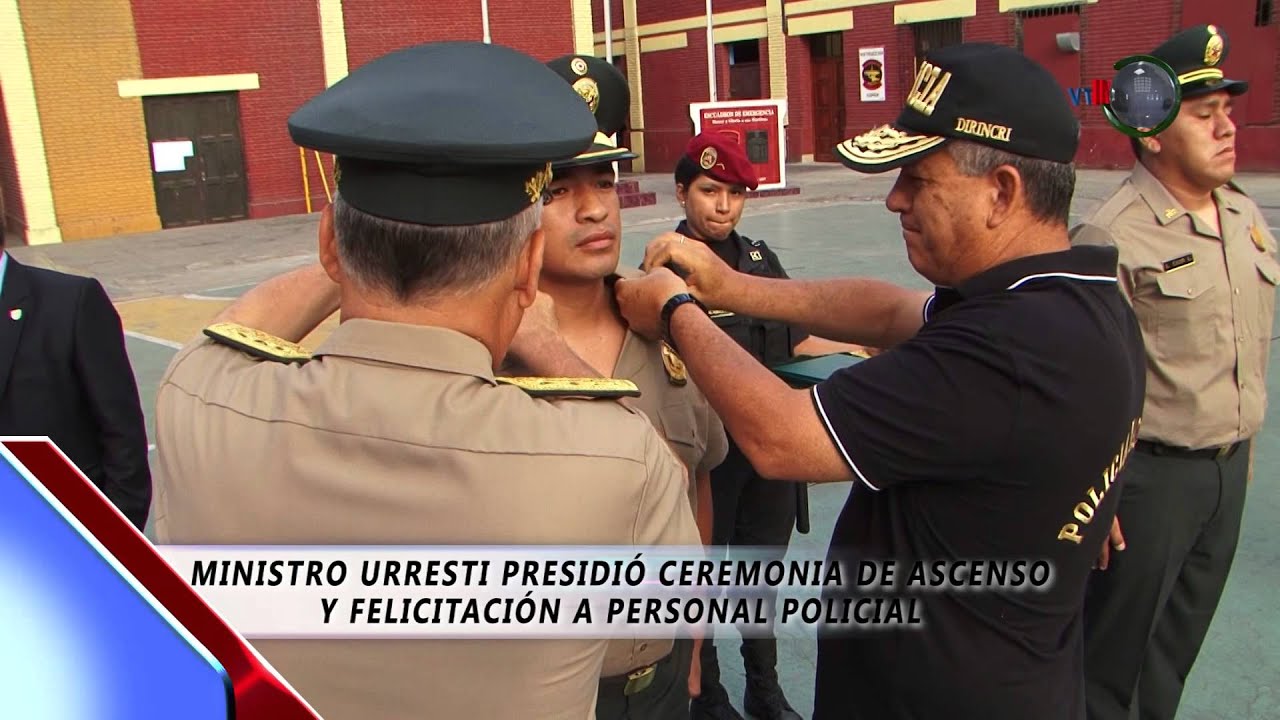 MINISTRO URRESTI PRESIDIÓ CEREMONIA DE ASCENSO Y FELICITACIÓN A PERSONAL POLICIAL