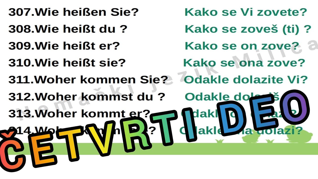 ○● 100 KORISNIH IZRAZA U NEMAČKOM JEZIKU ZA POČETNIKE OD NULE ● ČETVRTI DEO