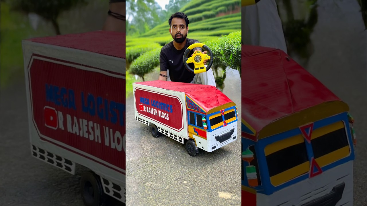 Big Homemade Rc Container truck unboxing