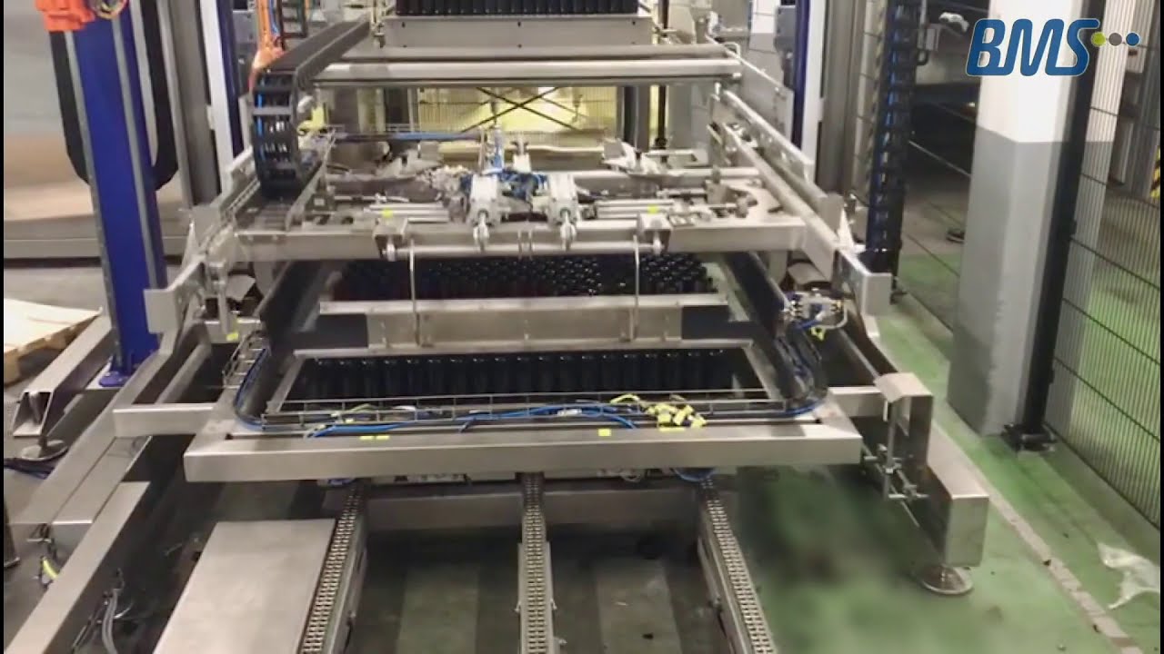 Vollautomatischer Neuglasabschieber | Dosenabschieber kleine&mittlere Beh&auml;lter | BMS Maschinenfabrik
