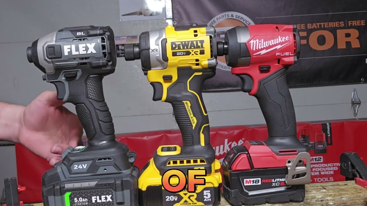 Milwaukee Gen 4 против DeWalt 860 против Flex Tools Impact Driver