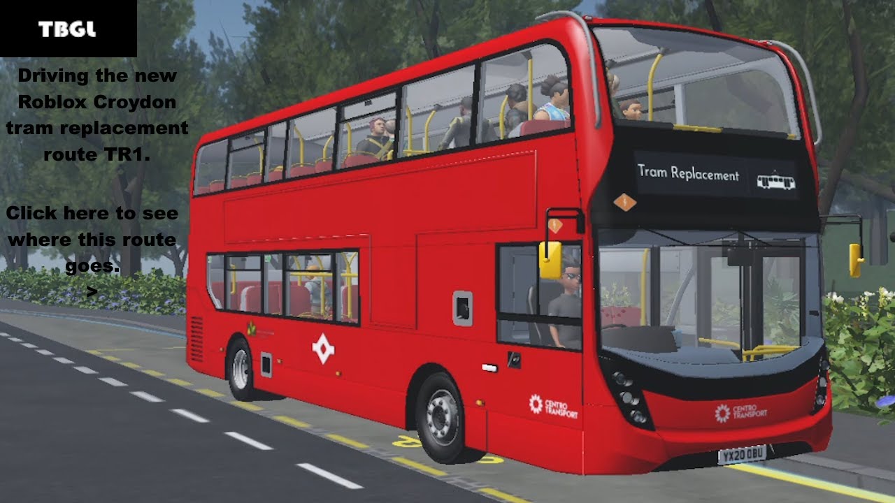 Driving the new tram replacement route TR1 from Elmers End to West Croydon in Roblox CR