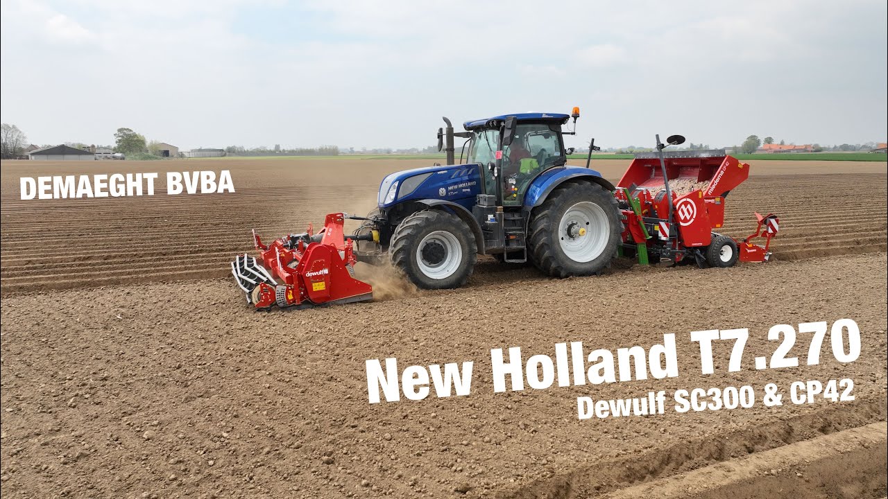 New Holland T7.270 blue power et son ensemble Dewulf à la plantation de pomme de terre 2022 😍🥔💨