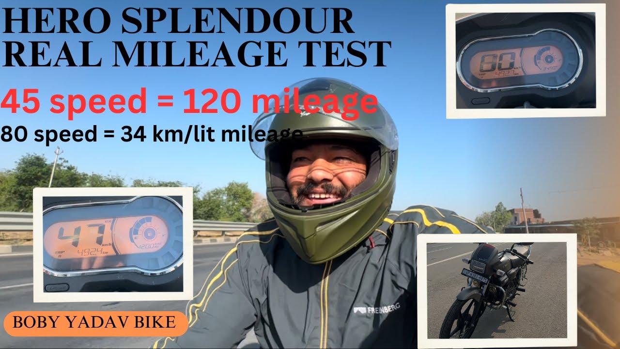 45 ki speed pe 120 km / liter ka mileage 🙏 | hero splendor Xtec 2.0 real mileage test | splendor