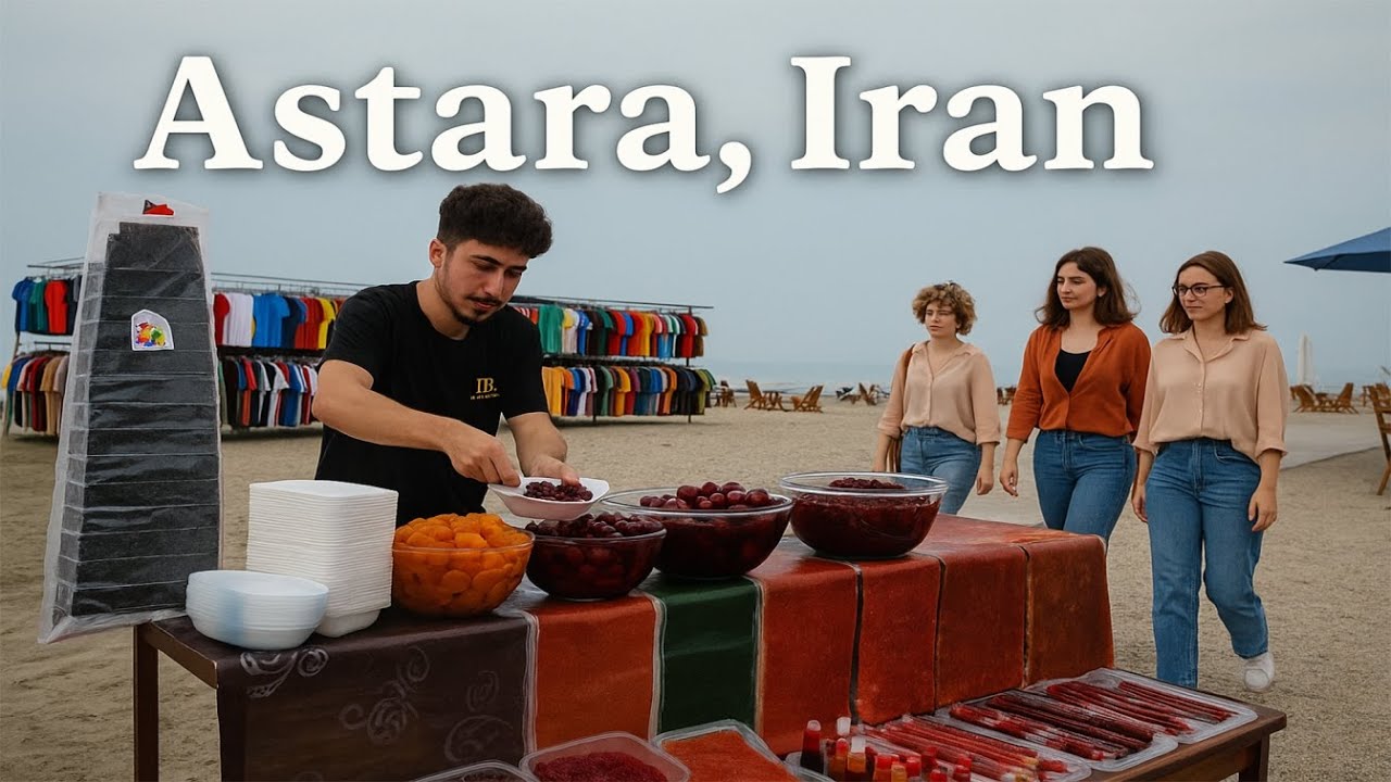 Spring Vibes in Astara, Iran | Caspian Sea Promenade, Local Market & Street Food