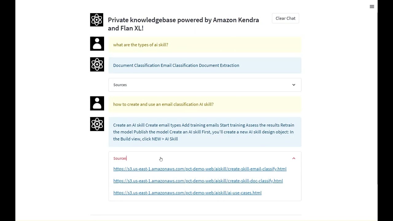 Generative AI Chatbot on enterprise data using Amazon Kendra, LangChain, and SageMaker Flan-T5XL.