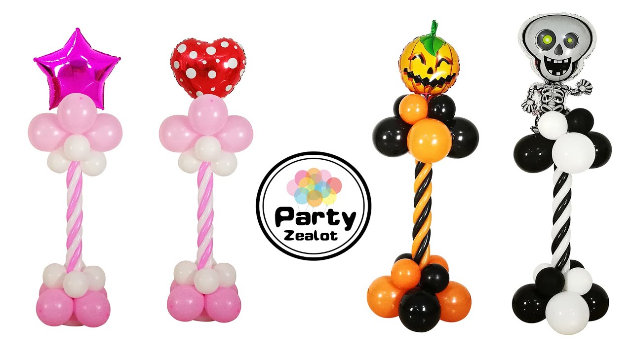 DIY Spiral Pattern Balloon Column Stand by Party Zealot