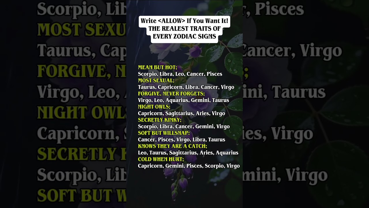 THE REALEST TRAITS OF EVERY ZODIAC SIGN | Brutally Honest Zodiac Facts!❤️#horoscope #astrology #taro