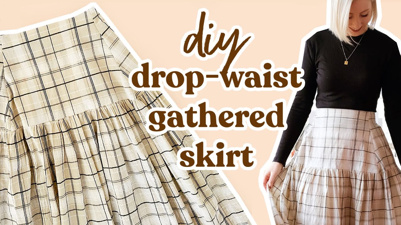 DIY Drop-Waist Gathered Skirt (Step-By-Step Sewing Tutorial)