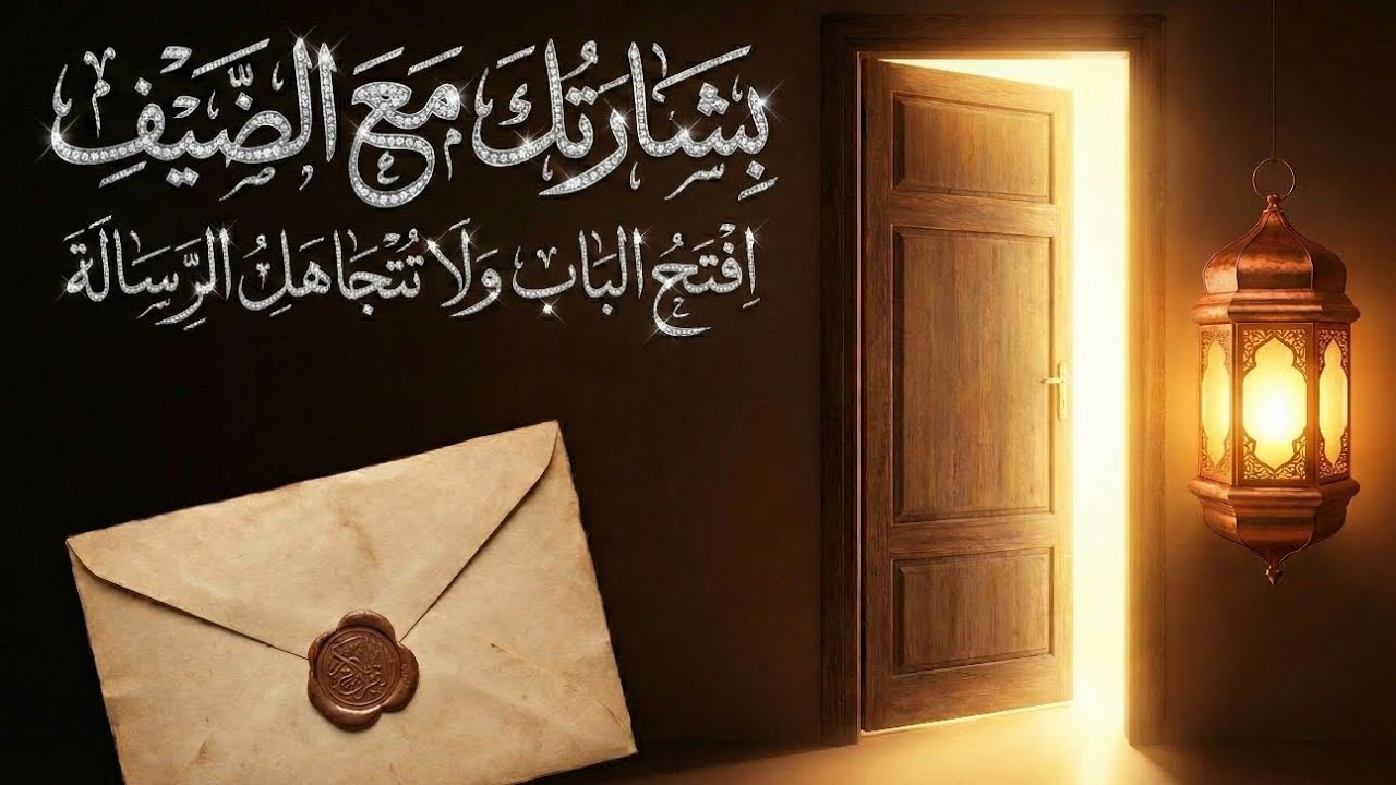 بشارتك مع الضيف افتح الباب🚪ولا تتجاهل #الرسالة  🚫 