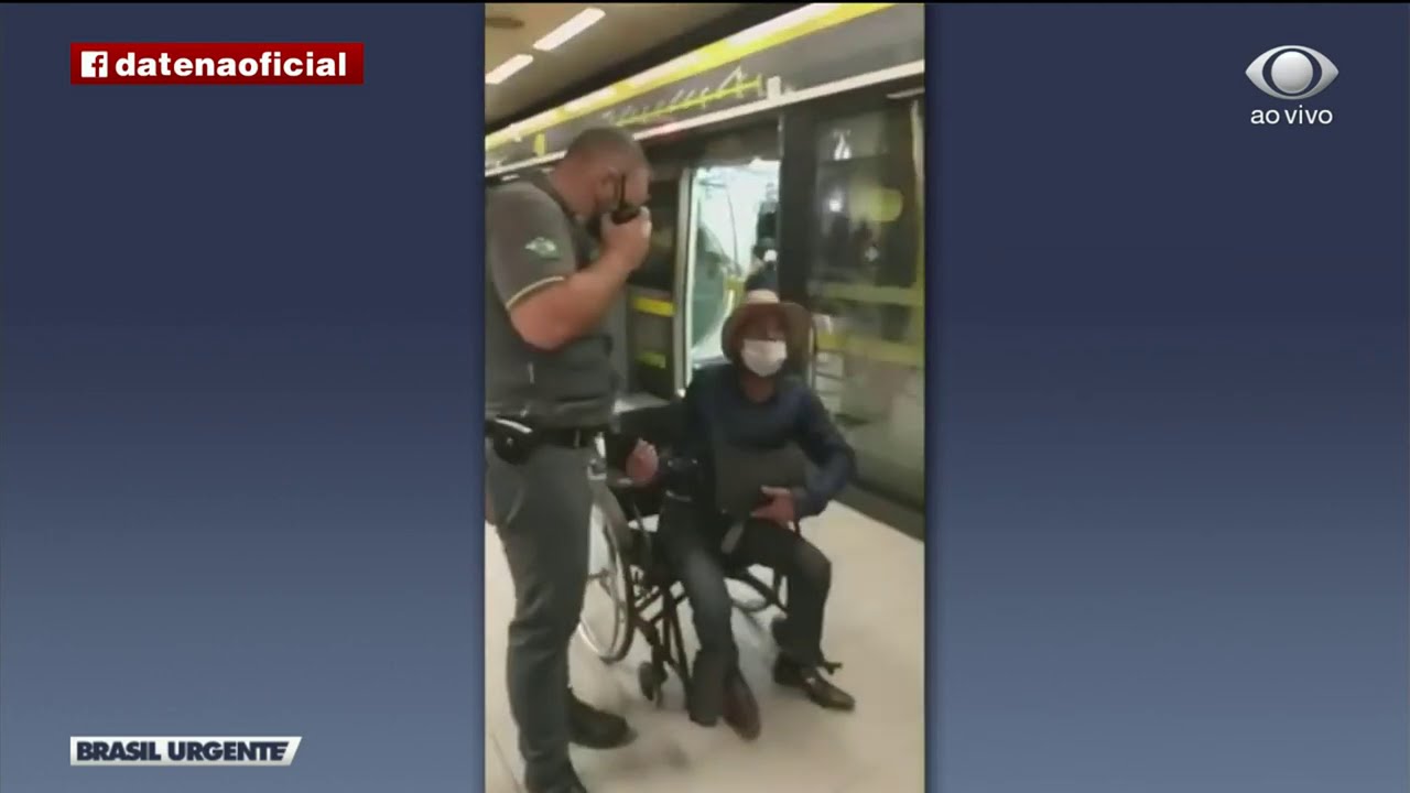 FALSO CADEIRANTE FOGE CORRENDO NO METRÔ DE SP | BRASIL URGENTE
