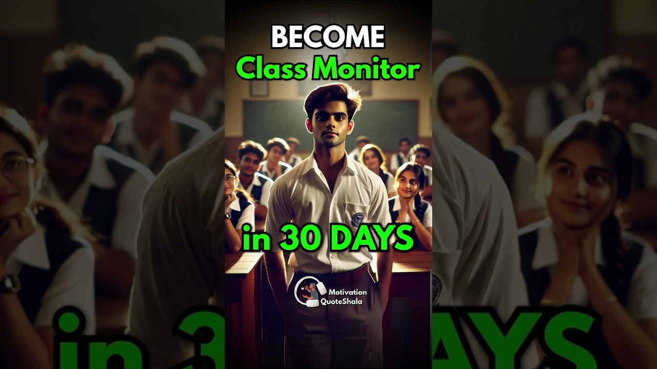 Become Class Monitor in 30 Days! 😮 3 Tricks for Students #studytips #studymotivation