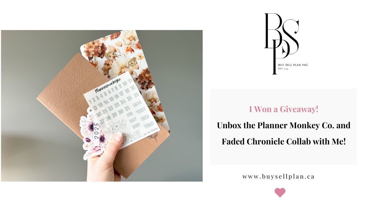 I WON A GIVEAWAY! Planner Monkey Co & Faded Chronicle Collab | Happy Mail Unboxing
