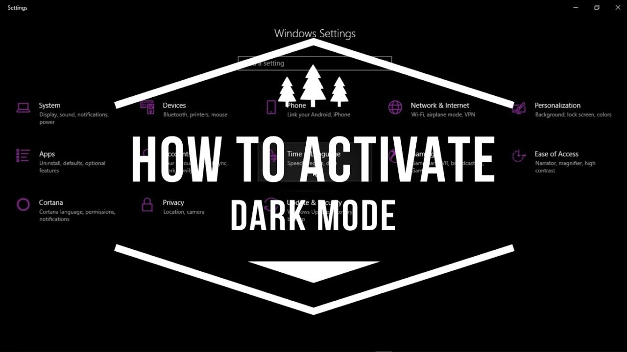 How to turn on Dark Theme mode in windows 10 update 2018