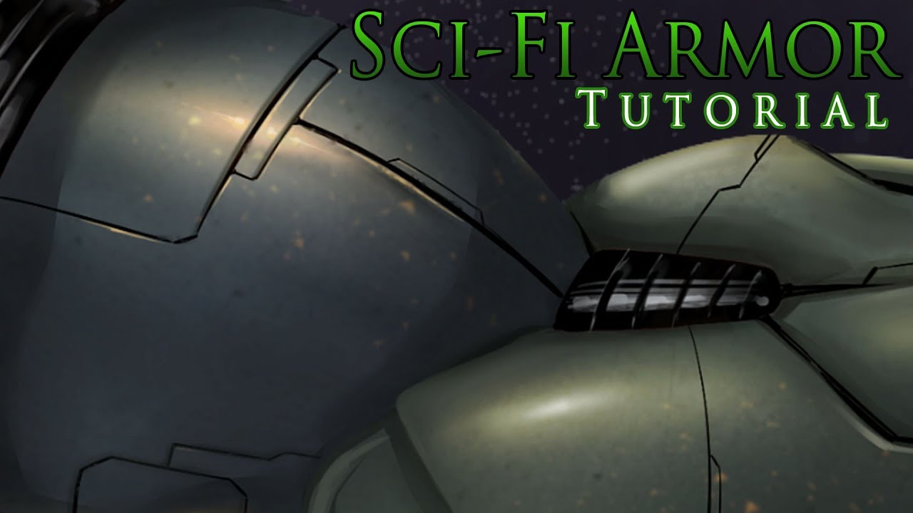 How to Digitally Paint Sci-Fi Armor with Clip Studio ( Tech Lines )