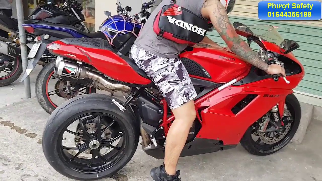 DUCATI 848 EVO Độ Austin Racing. Nẹt Pô rung cửa kính | Phượt Safety.