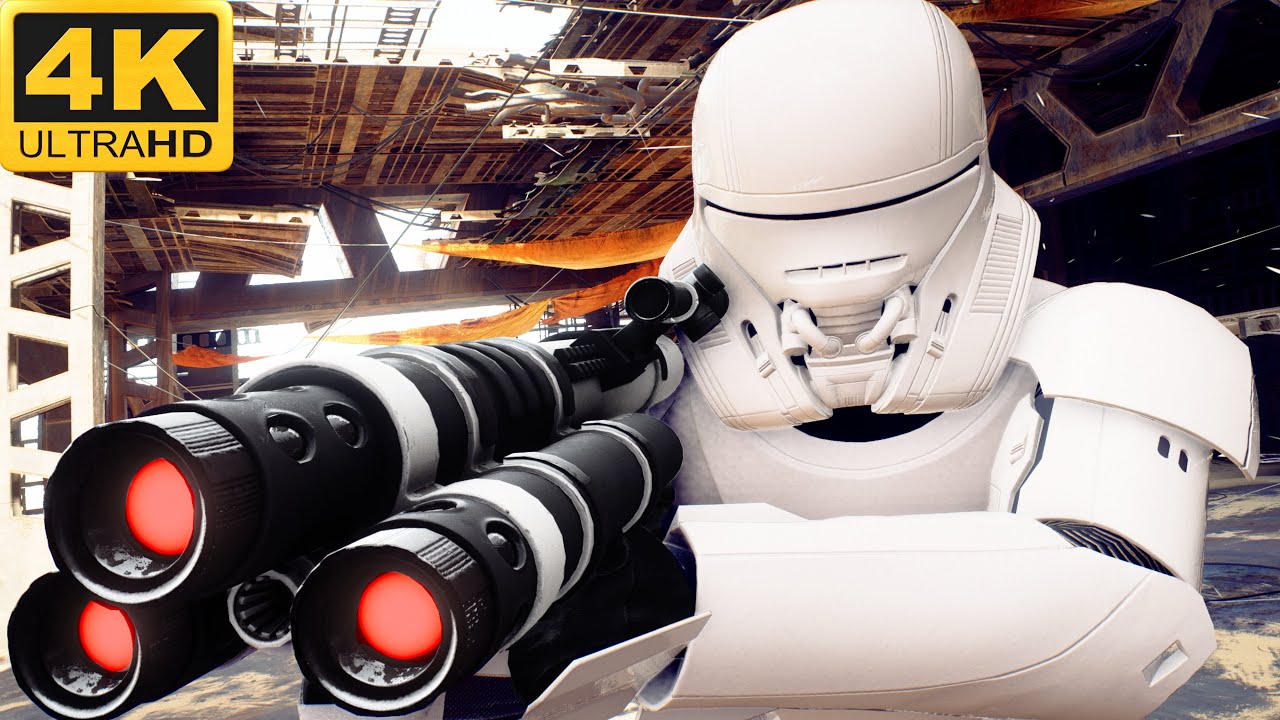 BATTLE OF JAKKU: First Order vs Resistance - Star Wars: Battlefront 2 (4K, HDR)