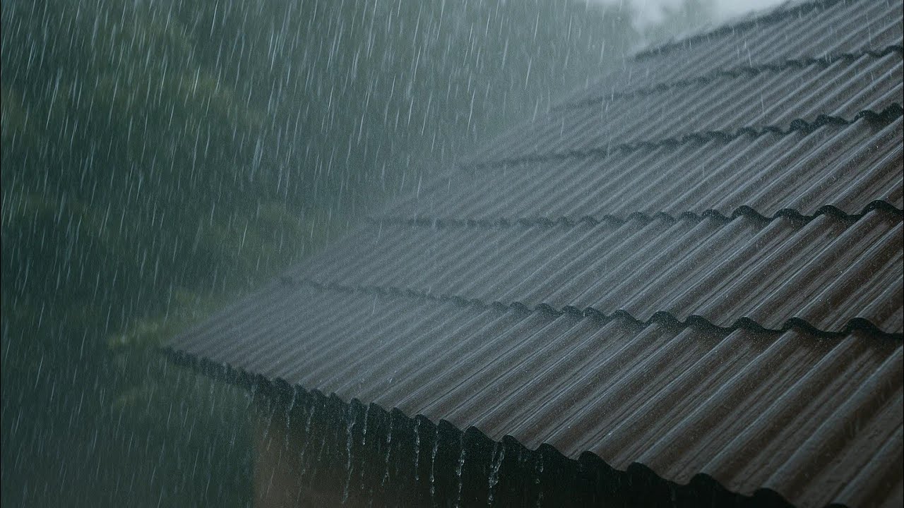 goodbye to anxiety and worry with heavy rain and thunder