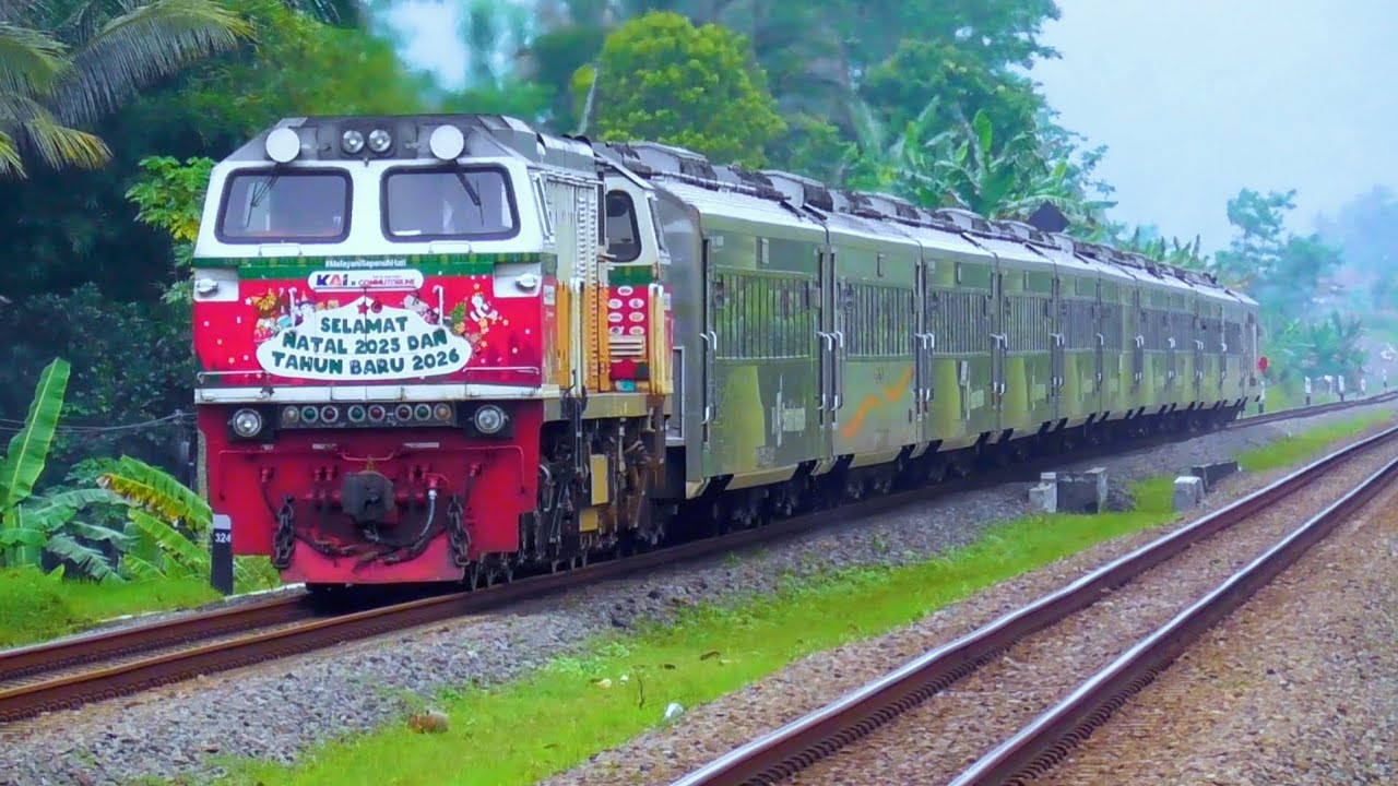 TOP‼️21 KERETA API PANJANG BEBERAPA KERETA PANTURA MEMUTAR LEWAT JALUR TENGAH AKIBAT BANJIR 